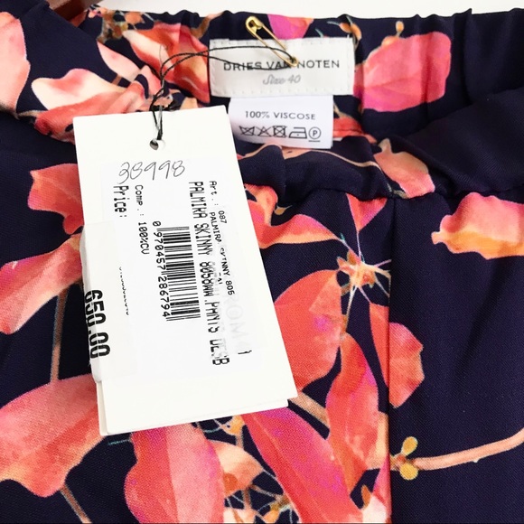 Dries Van Noten Palmira Floral Print Pants Size 8 NWT - Picture 11 of 12